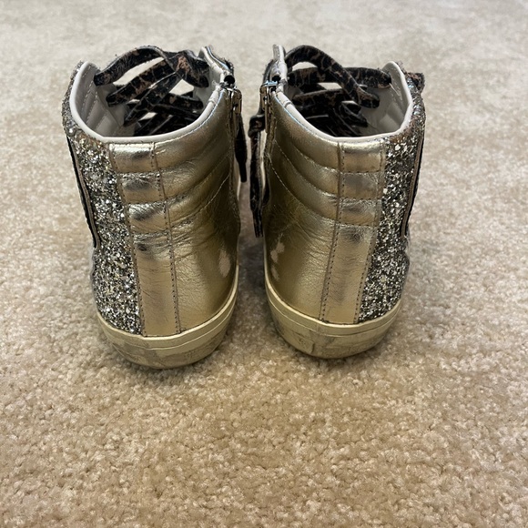 Golden Goose slide sneakers- size 39- cheetah laces with silver sparkles - Picture 5 of 6